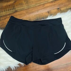 Zyia Active Shorts XXL Black Lined Running Athletic High Rise Mesh Zip Pocket